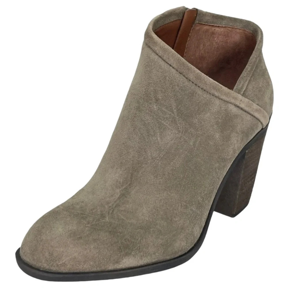 Lucky Brand Salza Brindle Suede Leather Womens Ankle Boots Size 11M - Picture 2 of 12